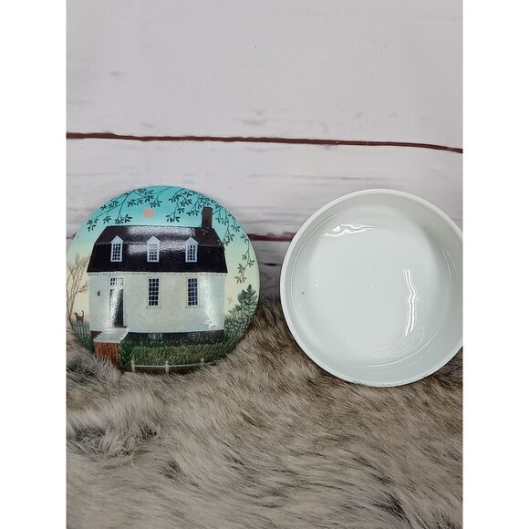 Williamsburg Limoges France Orrell House Trinket Dish By Anne Bell Robb Kedron D - Picture 3 of 5